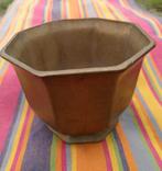 Zware messing bloempot of ompot, Ophalen of Verzenden