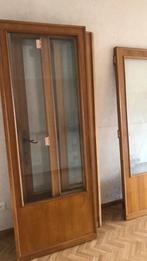 Volle houten deuren met glaspartij, Doe-het-zelf en Bouw, Ophalen, Gebruikt, 80 tot 100 cm, Binnendeur