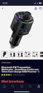 Fm Bluetooth transmitter, Autos : Divers, Carkits, Comme neuf, Enlèvement ou Envoi