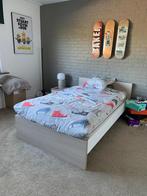 kinder bed twijfelaar 120x200 + uitschuiflade + nachtkastje, Kinderen en Baby's, Kinderkamer | Bedden, Ophalen, Gebruikt, 100 cm of meer