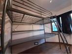 IKEA metalen hoogslaper incl. bureau, Huis en Inrichting, Slaapkamer | Stapelbedden en Hoogslapers, 100 cm, Gebruikt, Hoogslaper