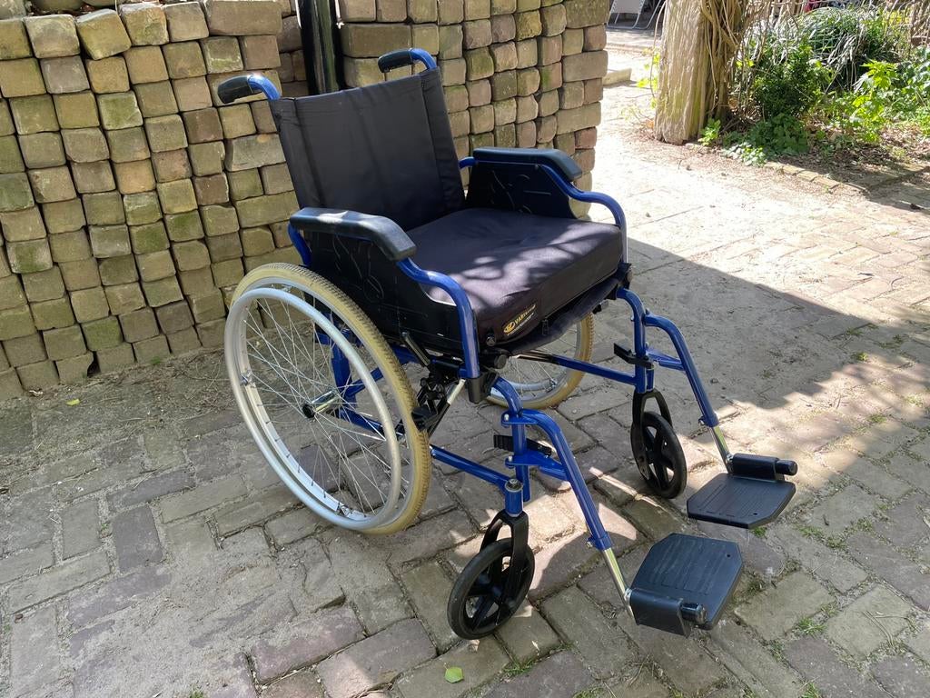 Opvouwbare rolstoel Blauw, Ophalen, Gebruikt