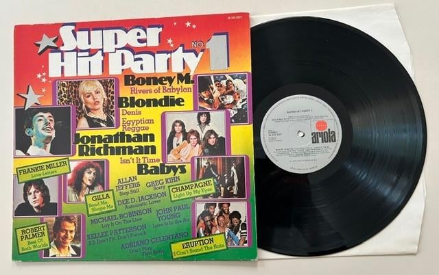 LP DIVERSE ARTIESTEN - SUPER HIT PARTY 1, Cd's en Dvd's, Vinyl | Verzamelalbums, Gebruikt, Complilatie, Fotohoes, Originele persing