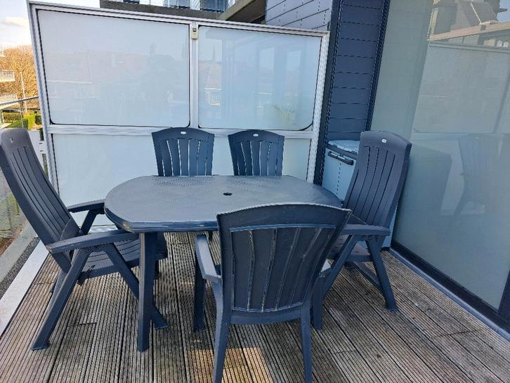 Tuinset, Tuin en Terras, Tuintafels, Zo goed als nieuw, Ovaal, Kunststof, Ophalen