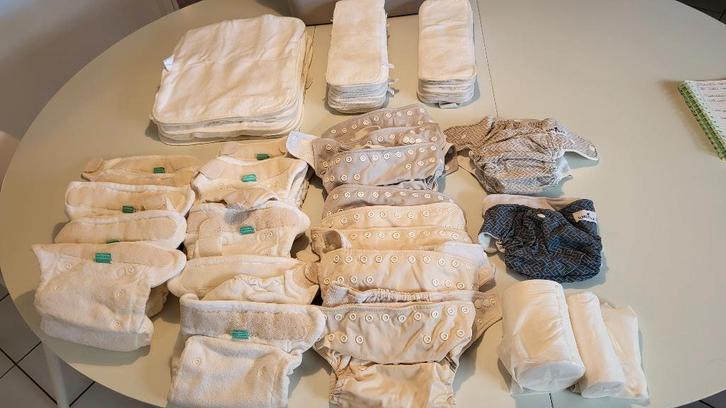 Wasbare luiers: complete set (incl. nachtluiers!), Enfants & Bébés, Bains & Soins, Utilisé, Autres types, Autres marques, Enlèvement