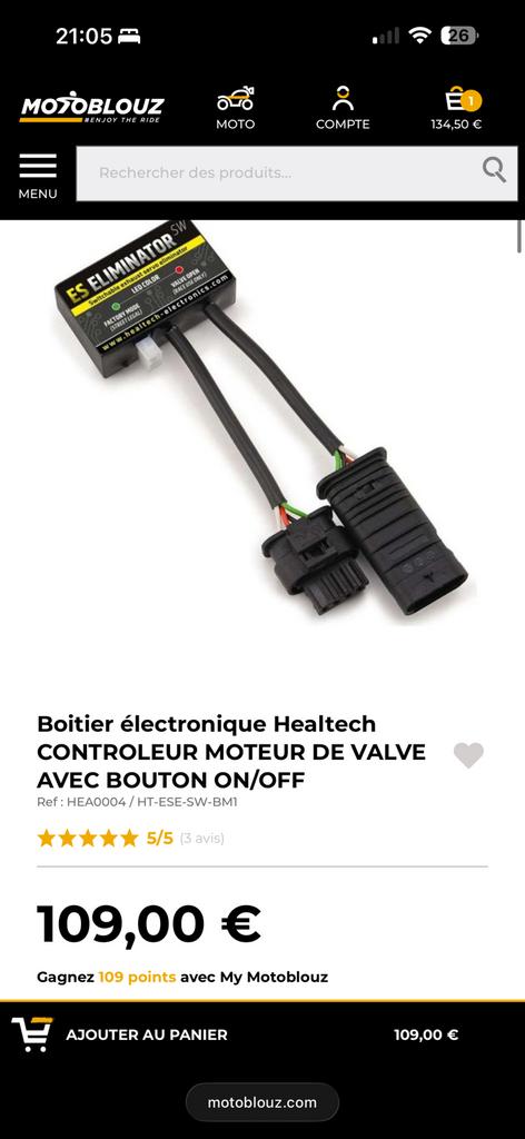 Healtech CONTROLEUR MOTEUR DE VALVE boutô ON/OFF BMW, Enlèvement ou Envoi, Neuf