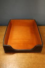 Vintage leren brievenhouder voor op het bureau, Antiek en Kunst, Ophalen of Verzenden