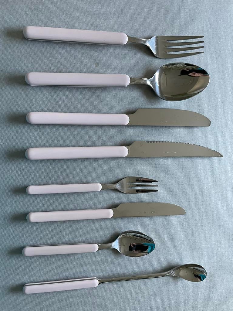 Bestek in koffer voor 12 pers. met extra’s - geen koeriers, Huis en Inrichting, Keuken | Bestek, Ophalen, Zo goed als nieuw