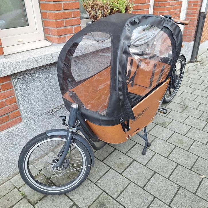 bakfiets, Vélos & Vélomoteurs, Vélos | Vélos avec bac, Utilisé, Autres marques, 3 enfants, Électrique, Bâche, Enlèvement