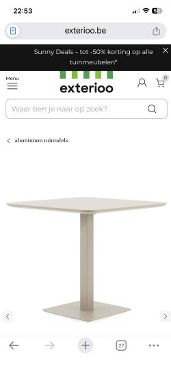 tuintafel, Tuin en Terras, Ophalen, Nieuw, Vierkant, Kunststof