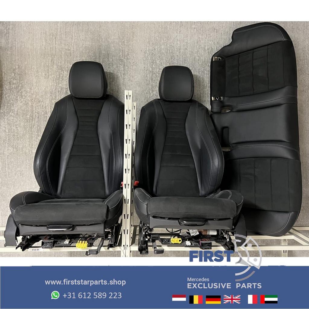 W213 STOELEN E43 E53 AMG interieur zwart HALF LEER Mercedes, Gebruikt, -, Ophalen of Verzenden, -