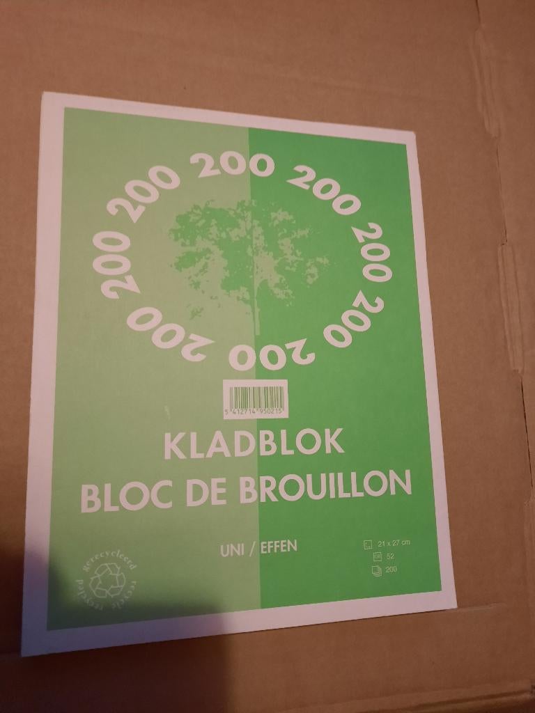 effen kladblok 200 pagina's splinternieuwe blok, Diversen, Schoolbenodigdheden, Ophalen of Verzenden, Nieuw