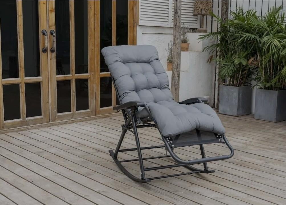 Chaise de jardin à bascule. Neuve,, Enlèvement, Neuf, Inox, Pliant