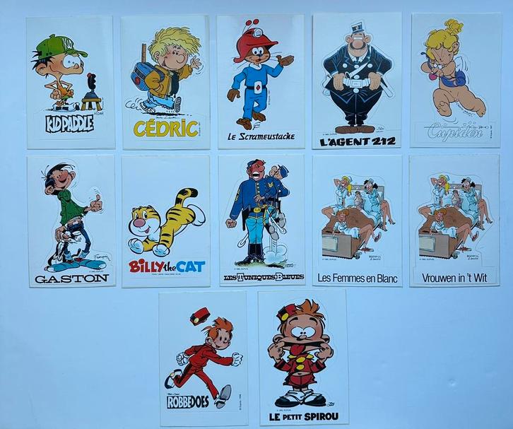 Autocollants héros du journal de Spirou, Collections, Personnages de BD, Neuf, Image, Affiche ou Autocollant, Autres personnages