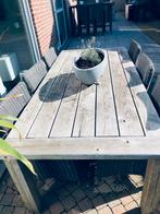 Mooie grote tuintafel en 6stoelen van goed materiaal ., Enlèvement, Utilisé