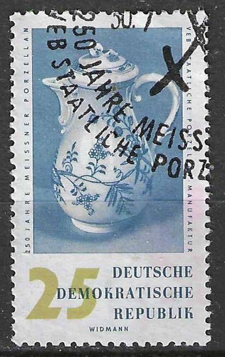 Allemagne DDR 1960 - Yvert 494 - Porcelaine de Meissen (ST), Envoi, RDA, Affranchi