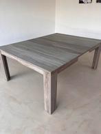 Houten tafel, Huis en Inrichting, Ophalen, Gebruikt, Vierkant, Vijf personen of meer