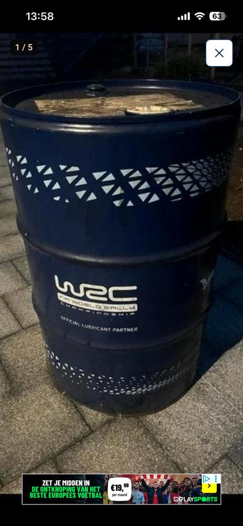 Olieton 208 l, Ophalen, Zo goed als nieuw