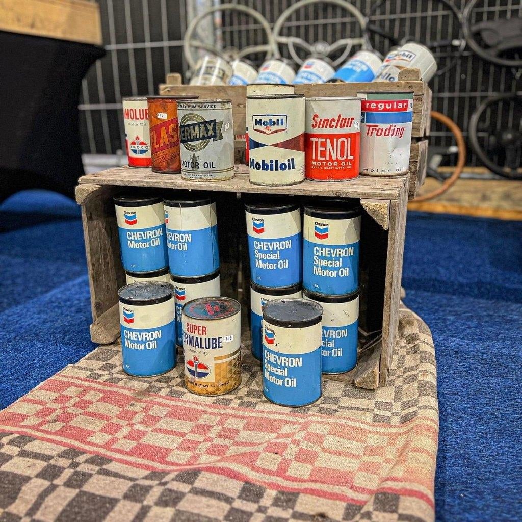 Mancave Vintage oliekannetje memorabilia mobiel, Ophalen of Verzenden, Gebruikt