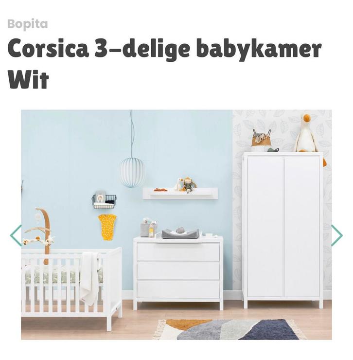 Bopita corsica babykamer, Kinderen en Baby's, Kinderkamer | Complete kinderkamers, Zo goed als nieuw, Jongetje of Meisje, Ophalen