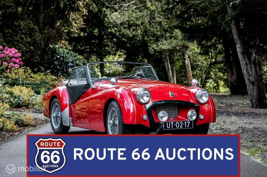 Triumph TR2 | 1955 | Route 66 Auctions, Auto's, Triumph, Zwart, Bedrijf, Handgeschakeld