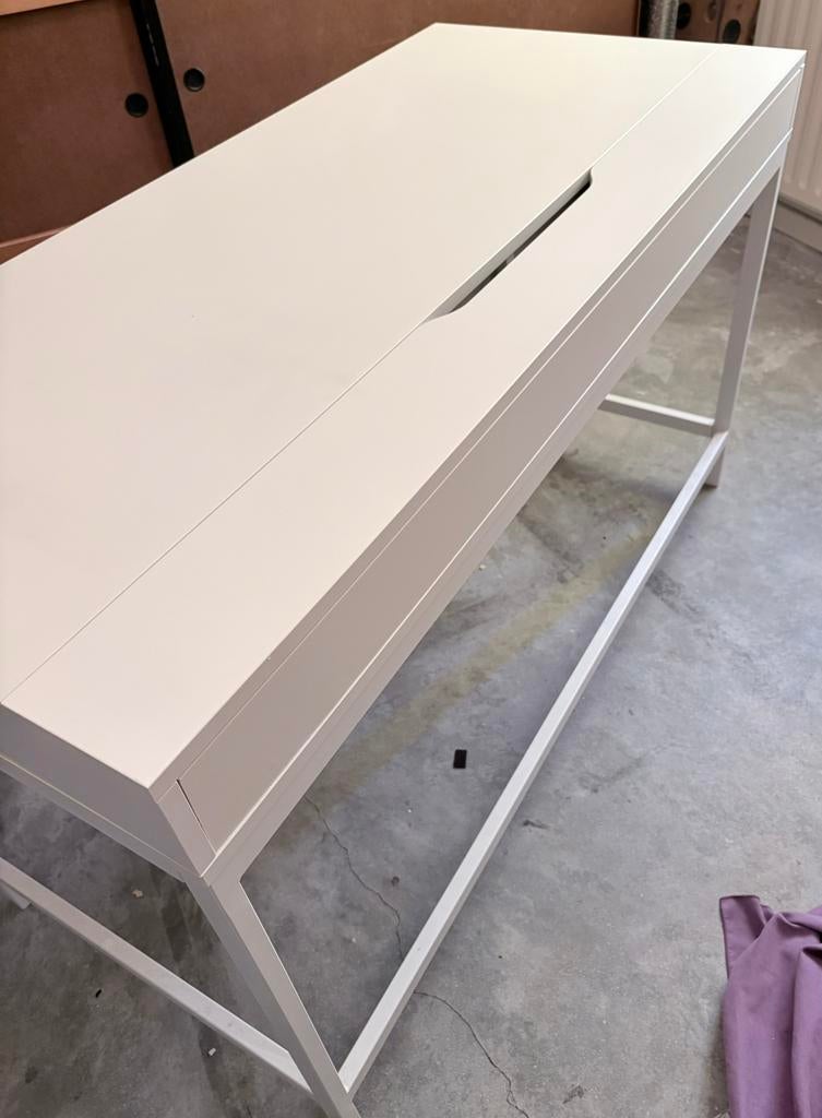 Bureau « Alex » Ikea, blanc, 2 tiroirs., Maison & Meubles, Bureaux, Comme neuf, Bureau d'ordinateur, IKEA, Moderne, Plastique
