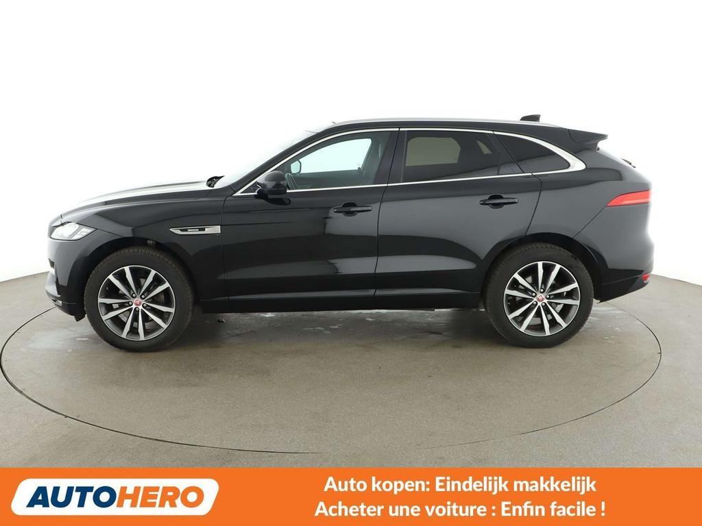 Jaguar F-Pace 25d R-Sport AWD (bj 2019, automaat), Zwart, Leder, Startonderbreker, 198 g/km