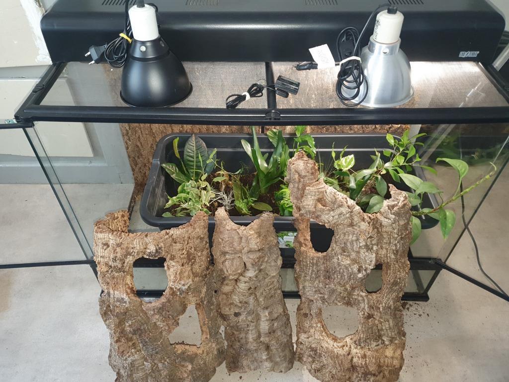 Terrarium Exo Terra 90x45x60 complet + éclairage + deco + hy, Ophalen, Verlichting