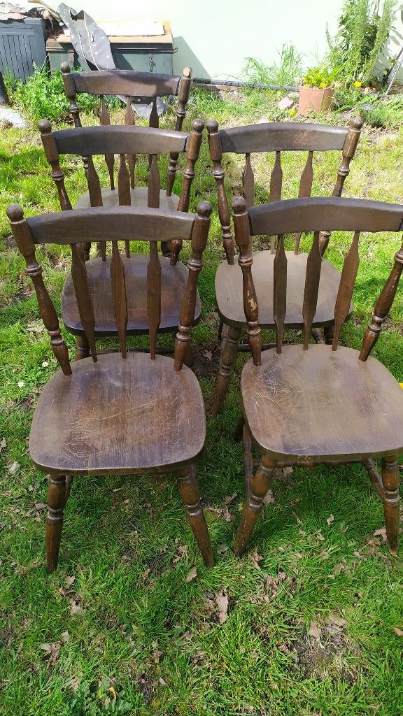 Eetkamerstoelen, Ophalen, Gebruikt, Bruin, Vijf, Zes of meer stoelen