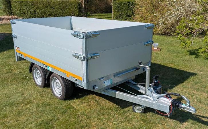 Remorque double essieux basculante 2T freinée - Comme neuve, Auto diversen, Aanhangers en Bagagewagens, Zo goed als nieuw, Ophalen