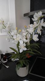 Kunst orchideeën 3 takken in pot   2stuks of apart verkrijgb, Huis en Inrichting, Ophalen