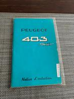 notice mode d’emploi Peugeot 403 1300 sept, Enlèvement