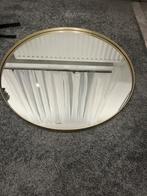 Ronde spiegel met gouden rand - JYSK, Enlèvement, Comme neuf, Rond, 50 à 75 cm