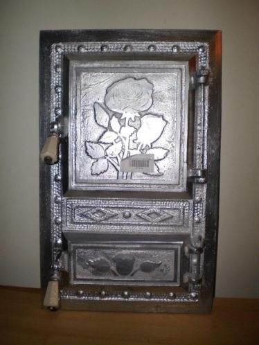 Gietijzeren ovendeur, bovenplaat voor een houtkachel, Ophalen of Verzenden, Nieuw, Grijs