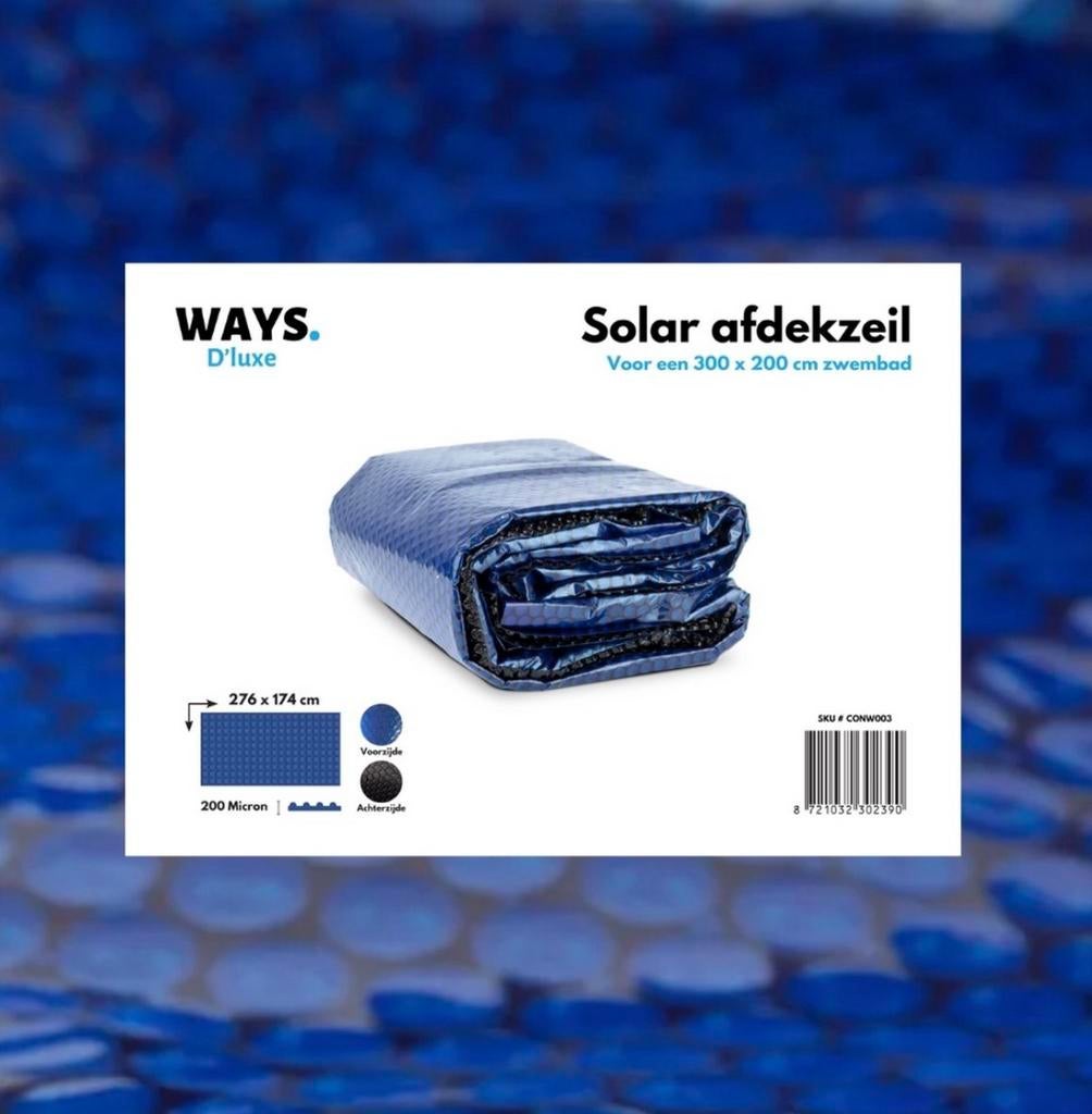 WAYS d'Luxe - Voile solaire pour piscine - 300 x 200 cm, Enlèvement ou Envoi, Neuf, Couverture de piscine