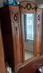 Antieke Eiken kleerkast met Spiegel, Antiek en Kunst, Antiek | Meubels | Kasten, Ophalen