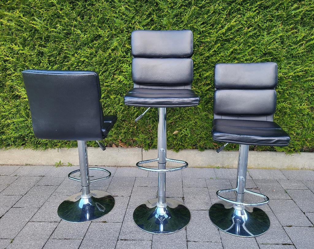 3 in hoogte verstelbare barkrukken, Huis en Inrichting, Ophalen, Gebruikt, In hoogte verstelbaar, 60 tot 90 cm