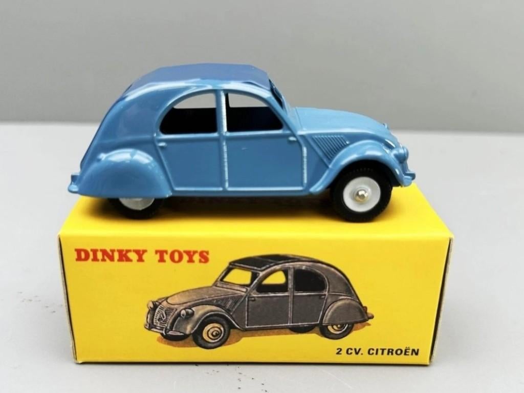 1:43 Atlas Mattel Dinky Toys 535 Citroën 2 CV 24 T bleu, Hobby en Vrije tijd, Modelauto's | 1:43, Ophalen of Verzenden, Zo goed als nieuw