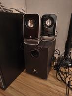 Logitech 2.1-baffles met behuizing, Computers en Software, Pc speakers, Ophalen, Gebruikt, Logitech