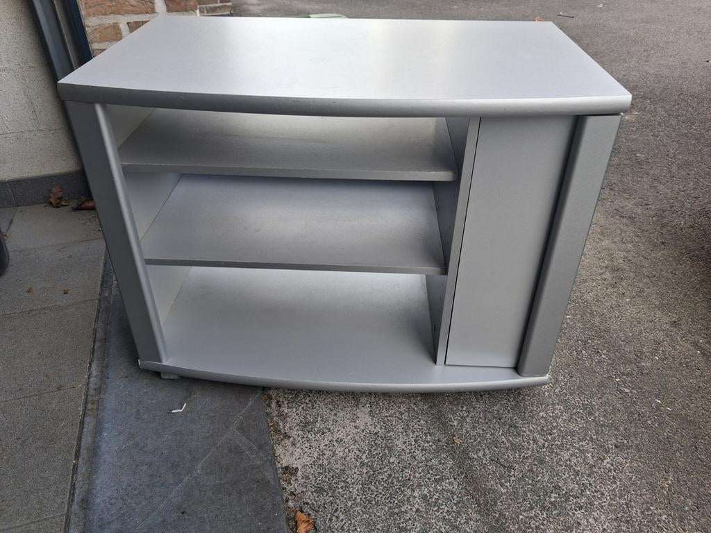 Grijs tv-kastje met opbergvakje, Ophalen, Gebruikt, Grijs