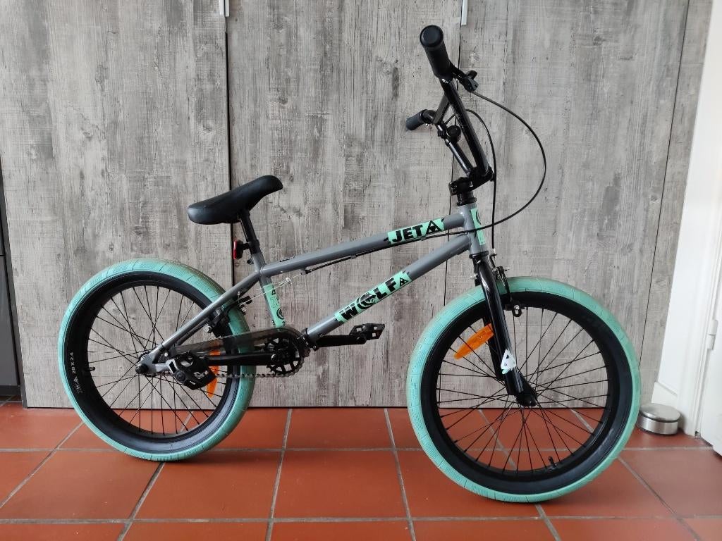 Jet BMX block BMX bike + helm, Ophalen, 16 tot 20 inch, Staal, Velgrem