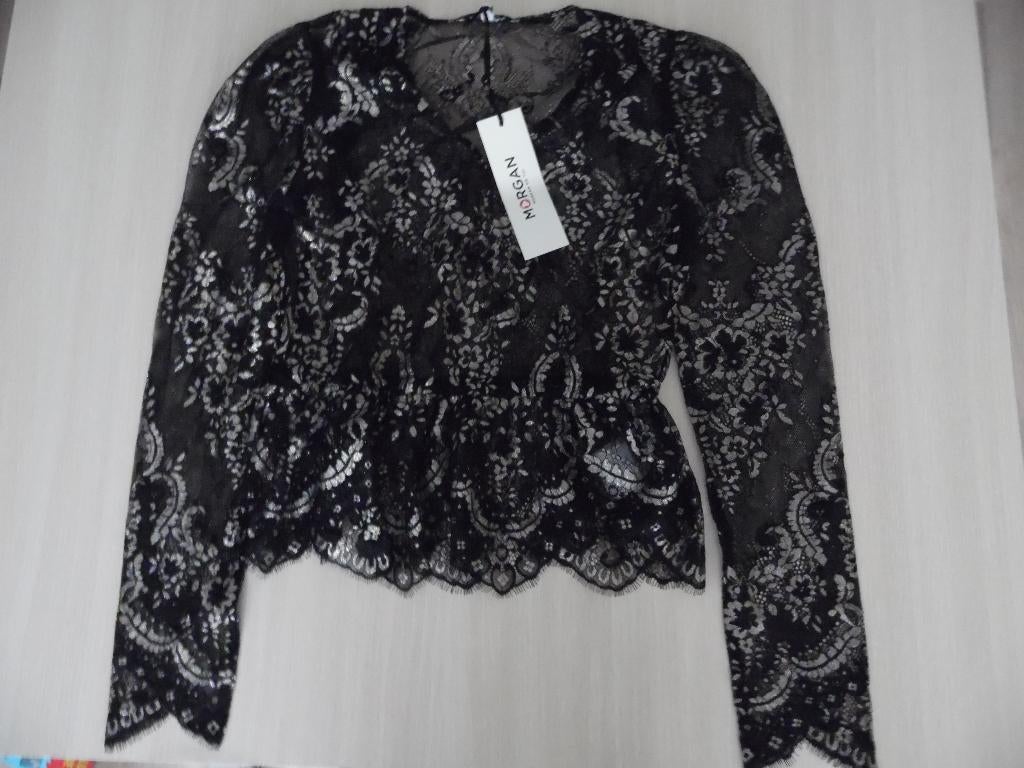 Haut / T-shirt Morgan Taille 34 XS - Noir, Acrylique, Neuf Avec étiquettes
