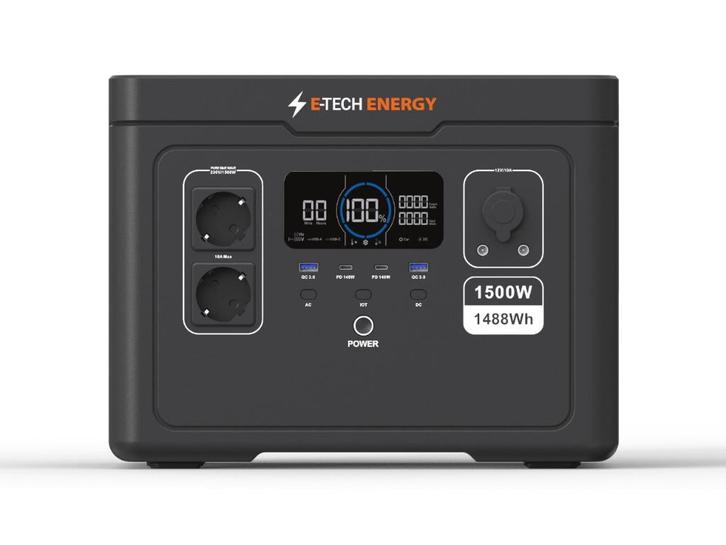 Draagbare Power Station 1500W voor noodstroom of camping, Caravans en Kamperen, Kampeeraccessoires, Nieuw, Ophalen of Verzenden