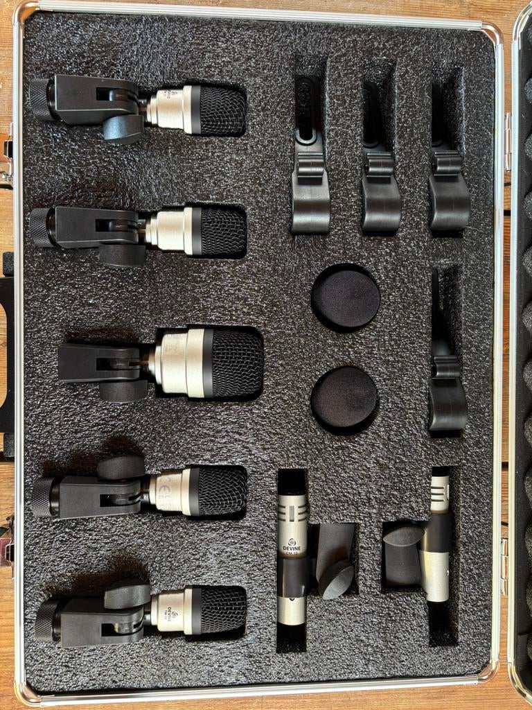 Devine drum microfoons compleet, Musique & Instruments, Enlèvement ou Envoi, Comme neuf