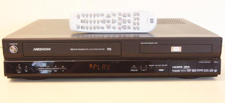Medion Videorecorder & DVD In Eén Toestel / HDMI / USB, Audio, Tv en Foto, Videospelers, Zo goed als nieuw, Ophalen of Verzenden