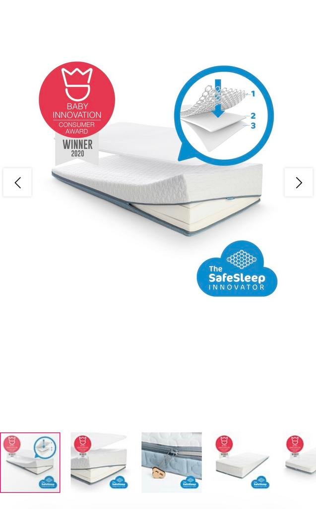 Aerosleep Evolution Premium 70 x 140, Ophalen, Zo goed als nieuw, Matras