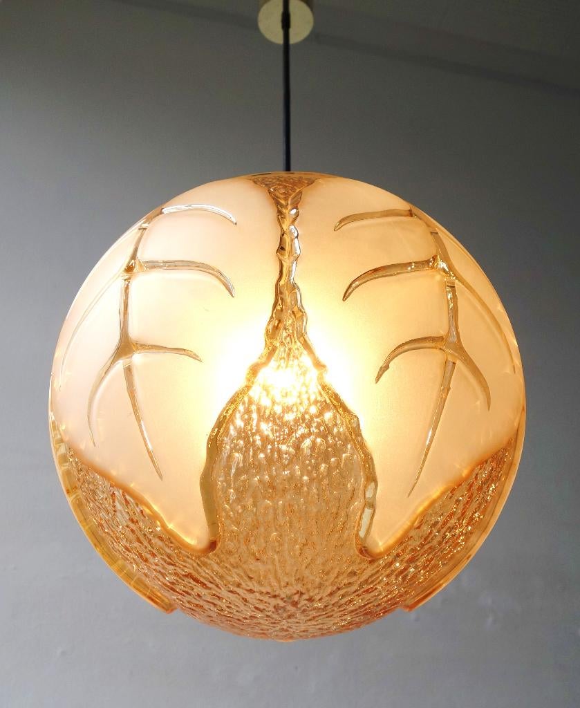 Peill & Putzler Atlantis vintage hanglamp Globe lamp, Enlèvement ou Envoi, Utilisé, Vintage design hanglamp 70's Hollywood Regency Mid-Century