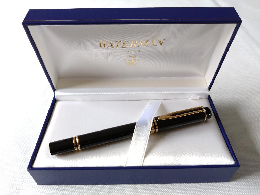 Waterman Le Man 100 18Kt/750 Two-Tone F-nib, Collections, Stylos, Enlèvement ou Envoi, Avec boîte, Stylo, Comme neuf