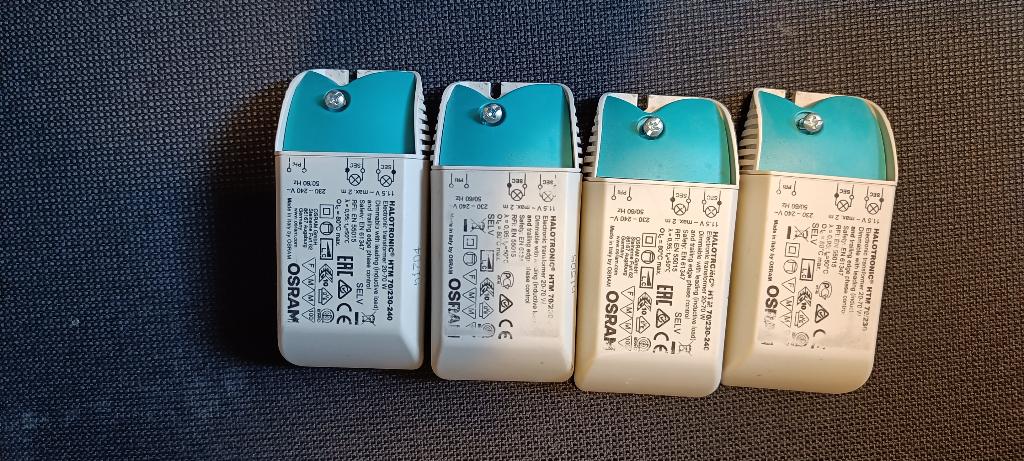 4 stuks Transformator halotronic voor verlichting, Doe-het-zelf en Bouw, Elektriciteit en Kabels, Ophalen, Nieuw