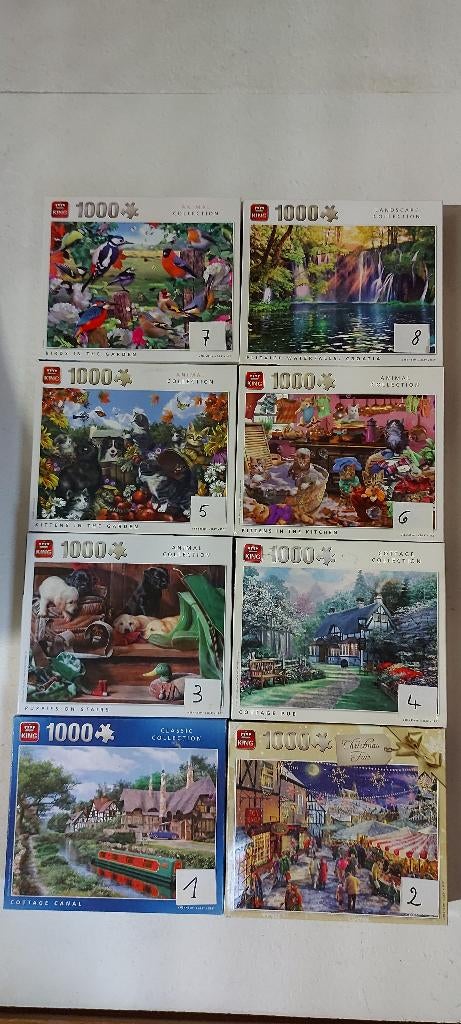 Puzzels 1000-950-500 stukjes verschillende merken, Hobby en Vrije tijd, Ophalen, 500 t/m 1500 stukjes, Zo goed als nieuw, Legpuzzel